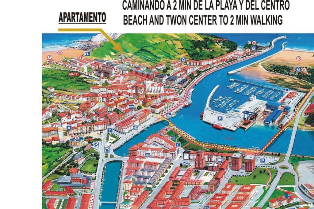 2 Habit, Sala, Terraza, Jardin, Parking Gratis Apartman Zumaia Kültér fotó